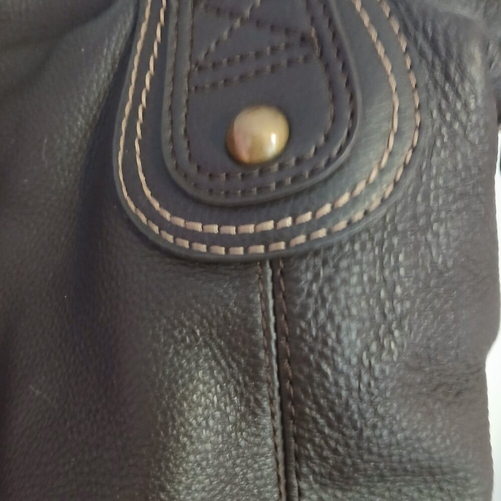 The Sak Women's Brown Pebbled Leather Hobo Handbag GUC - Picture 2 of 13